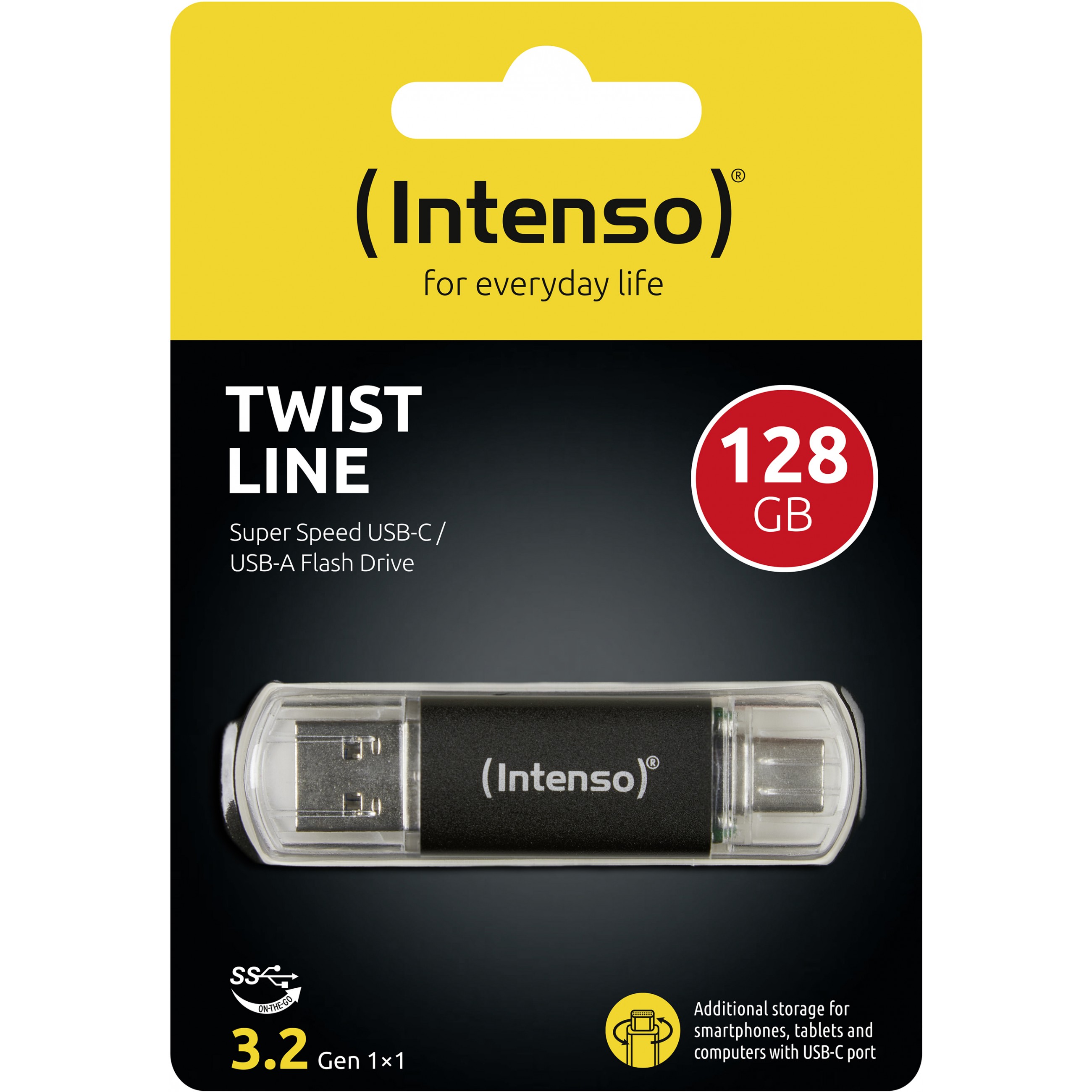 Intenso USB-Stick Twist Line 128GB 3.2 GEN 1x1 USB-C=>USB-A