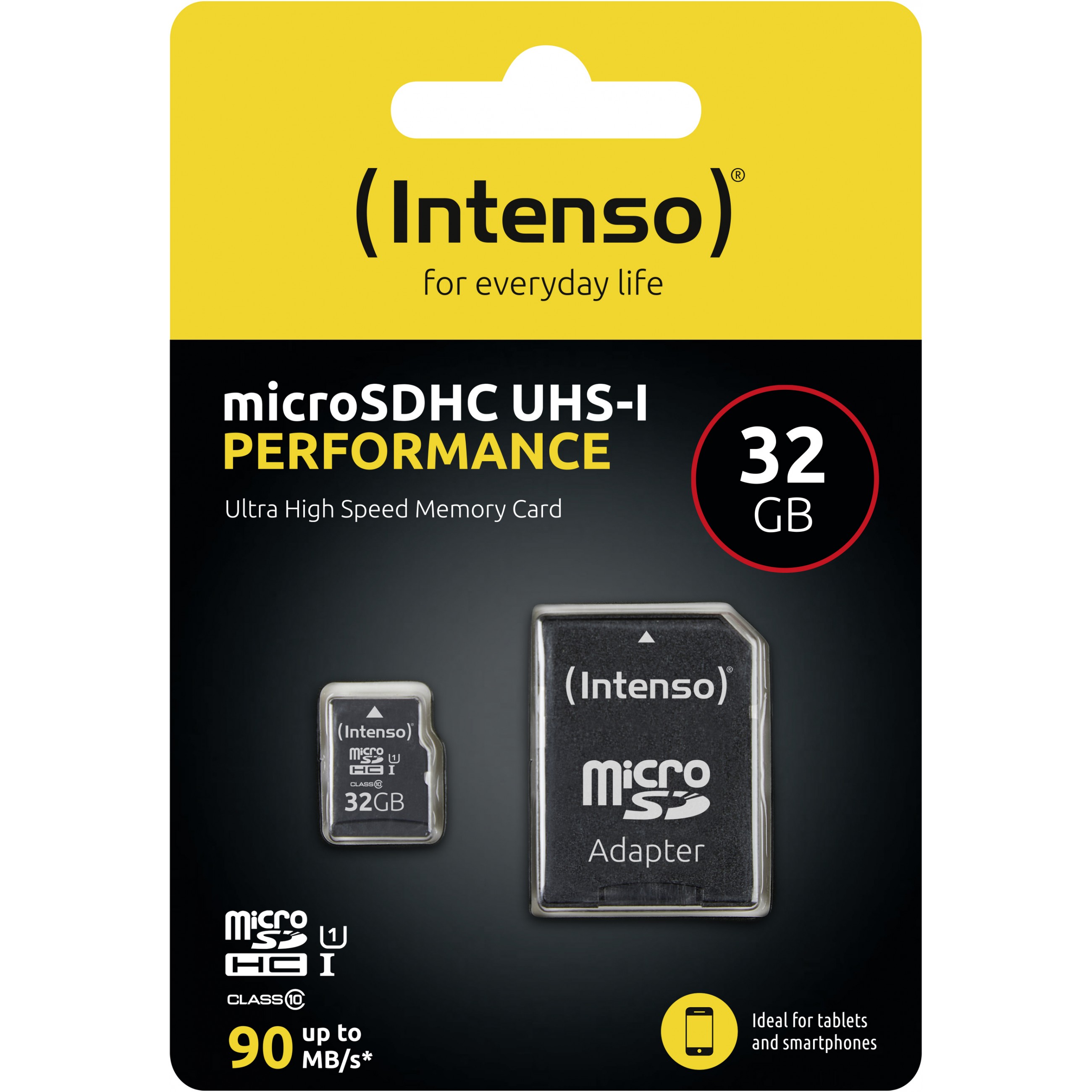 SD MicroSD Card 32GB Intenso SD-HC UHS-I inkl. SD- Adapter retail