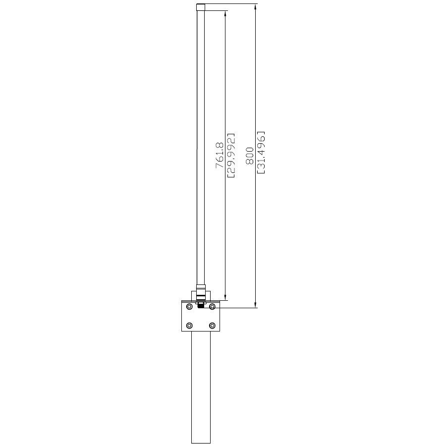 ALLNET Antenne 868MHz 6dbi Antenne (N-Female) Omnidirectional/Rundstrahl ANT-868-6dbi-OMNI LORA HELIUM IoT