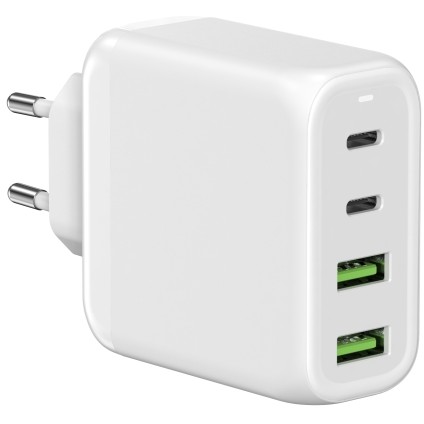 Z ALLNET Ersatznetzteil QC USB-C PD GaN Netzteil Power Supply 68 Watt 2x USB Typ-A QC 2x USB Typ-C**EU PLUG**