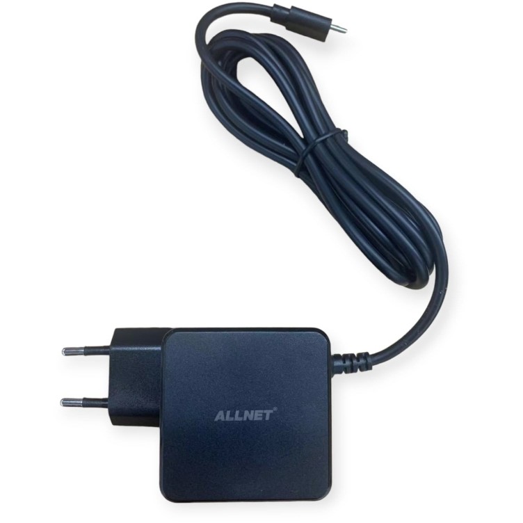 Z ALLNET Ersatznetzteil QC USB-C PD GaN Netzteil Power Supply 45 Watt 1x USB Typ-C mit 2m festem Kabel**EU PLUG**
