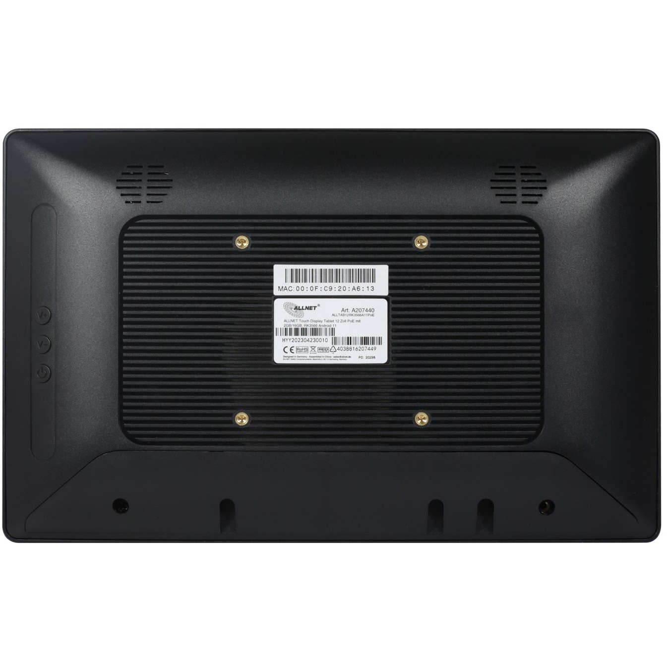 ALLNET Touch Display Tablet 12 Zoll PoE mit 8GB/64GB RK3568 Android 13,PrimeOne-120