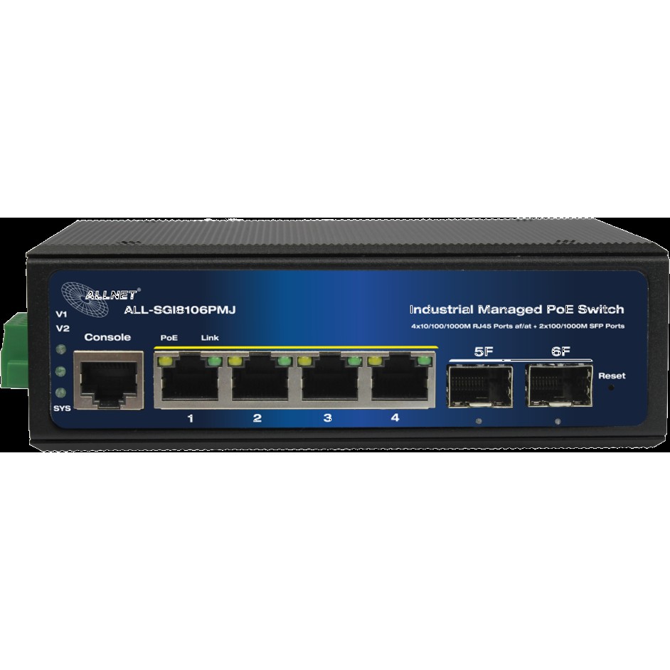 4+2P ALLNET ALL-SGI8106PMJ POE M industrial