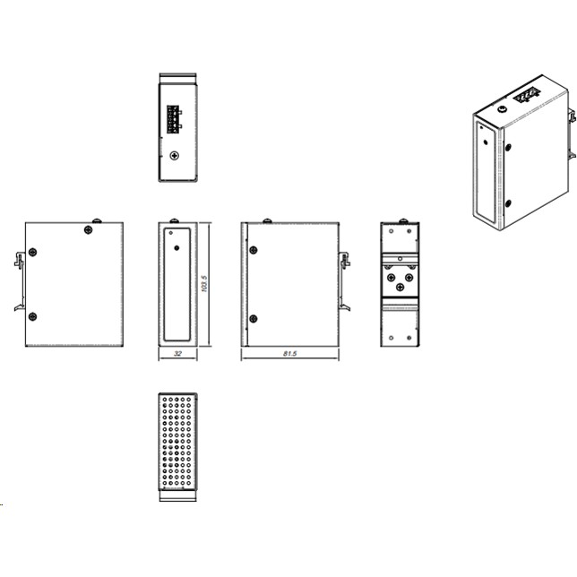 Z ALLNET Power-Booster 12-24VDC to 48~54VDC max. 200W HUT/DIN-Mounting ALL-B101-12-24VDC