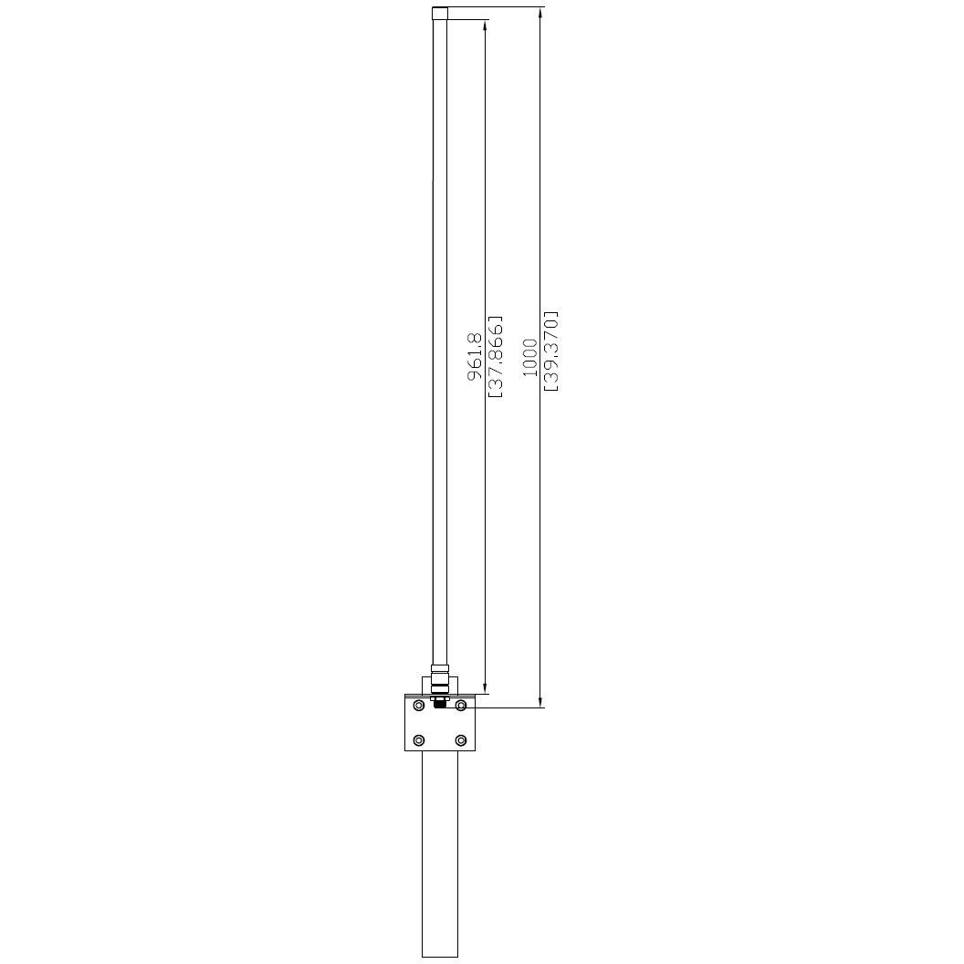 ALLNET Antenne 868MHz 7.3dbi Antenne (N-Female) Omnidirectional/Rundstrahl ANT-868-7,3dbi-OMNI LORA HELIUM IoT