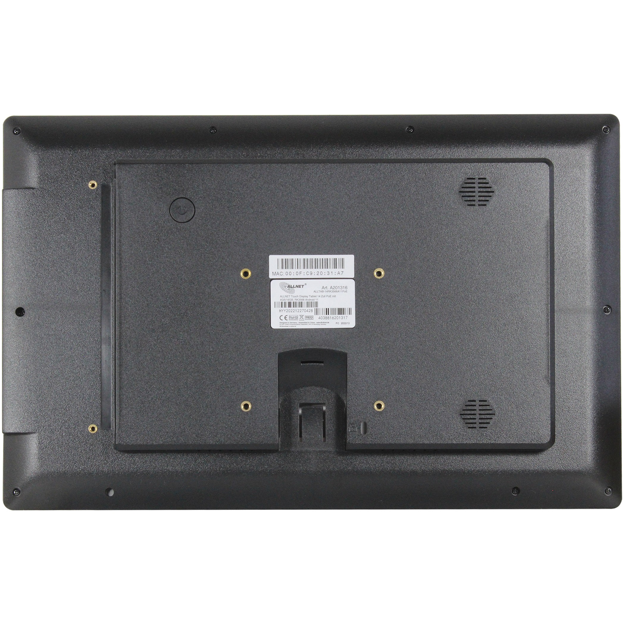 ALLNET Touch Display Tablet 18 Zoll PoE mit 8GB/64GB RK3568 Android 13,PrimeOne-180