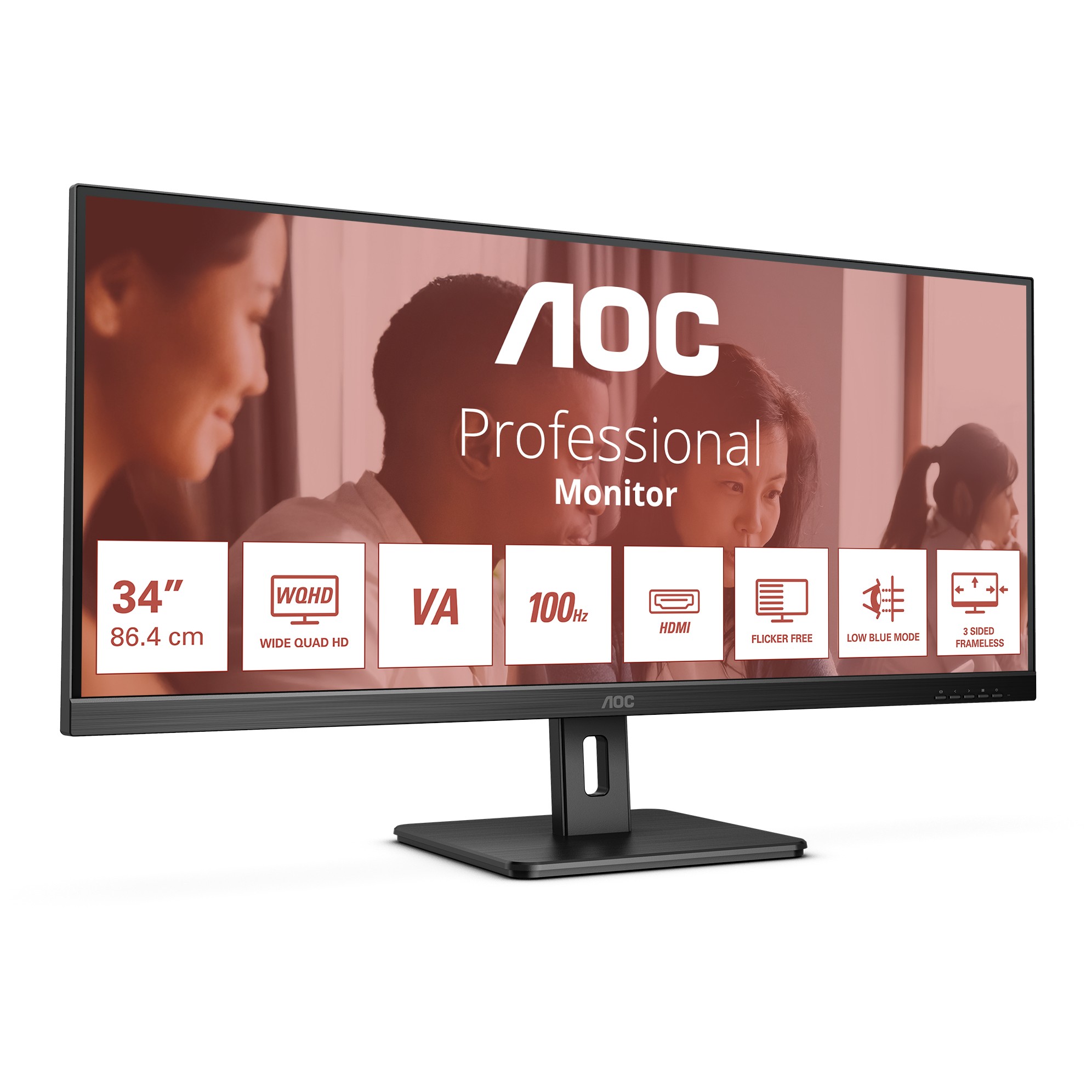 AOC 86,0cm (34)  U34E2M   21:09 2xHDMI+DP black 4ms