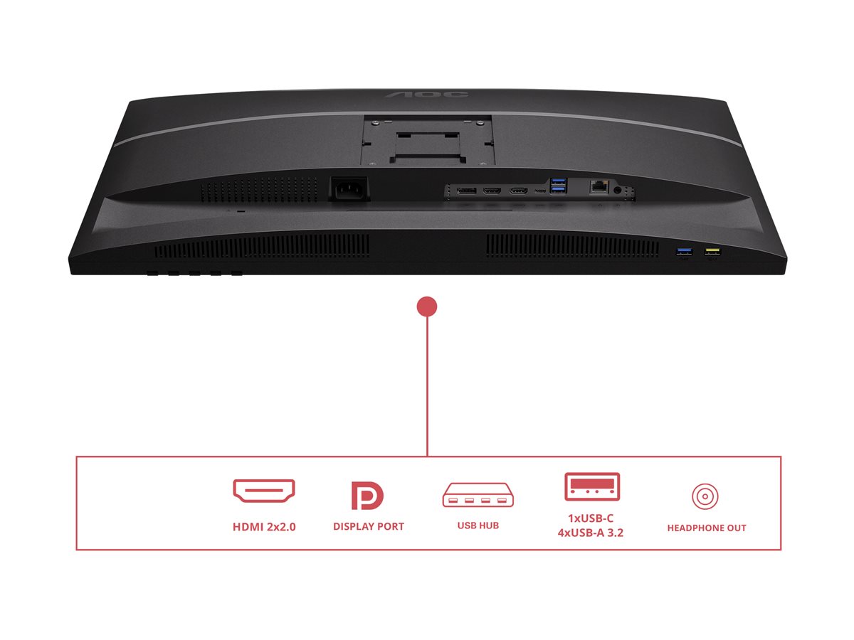 AOC 68,6cm (27)  U27E4CV 16:09 2xHDMI+DP+USB-C Lift Spk. bl