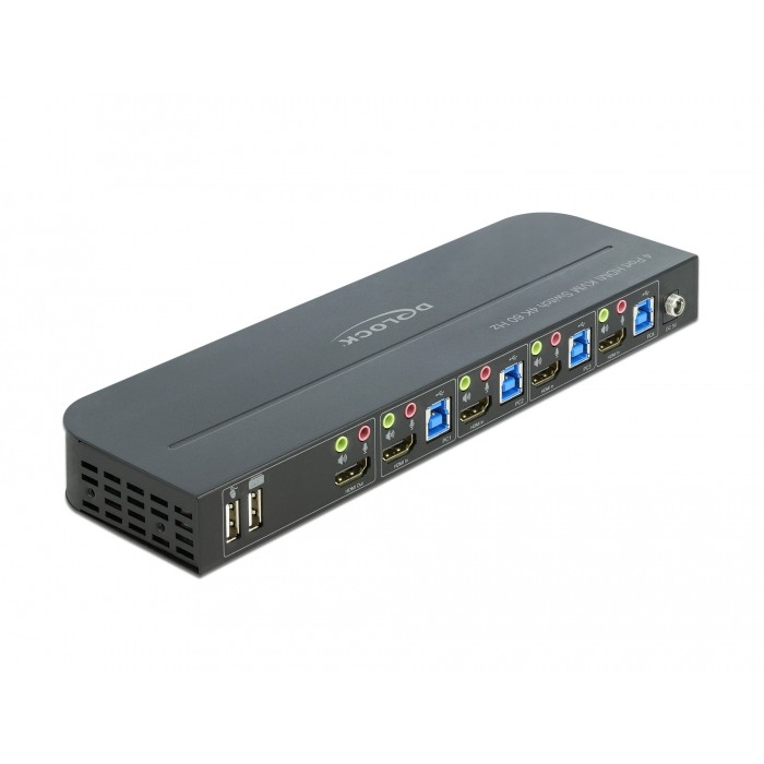 DELOCK HDMI KVM Switch 4K 60Hz USB 3.0 + Audio