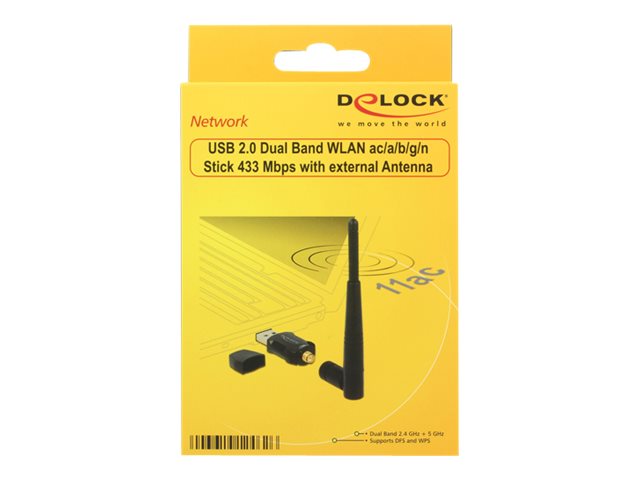 DELOCK WL-Antenne USB2.0 3dBi 2,4+5 GHz