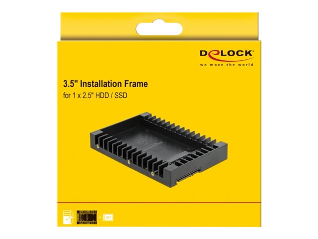 DELOCK 3.5 Einbaurahmen für 2.5 SATA Laufwerk schwarz