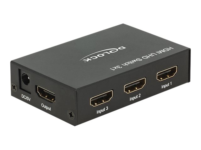 DELOCK HDMI Splitter 3 Eingang -> 1 Ausgang 4K