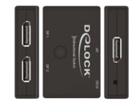 DELOCK Umschalter Displayport 2-1 bidirektional 4K 60Hz