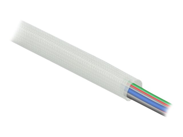 DELOCK Schutzschlauch Glasfasergeflecht 5mx10mm weiß