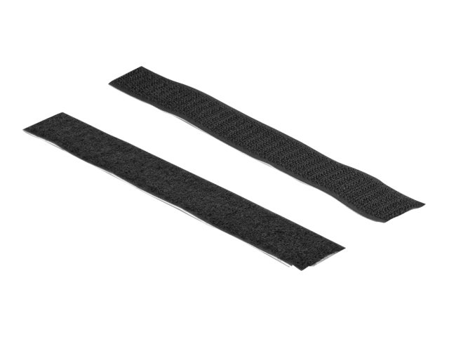 DELOCK Klettband selbstklebend Haft/Flauschband L5mx25mm SW