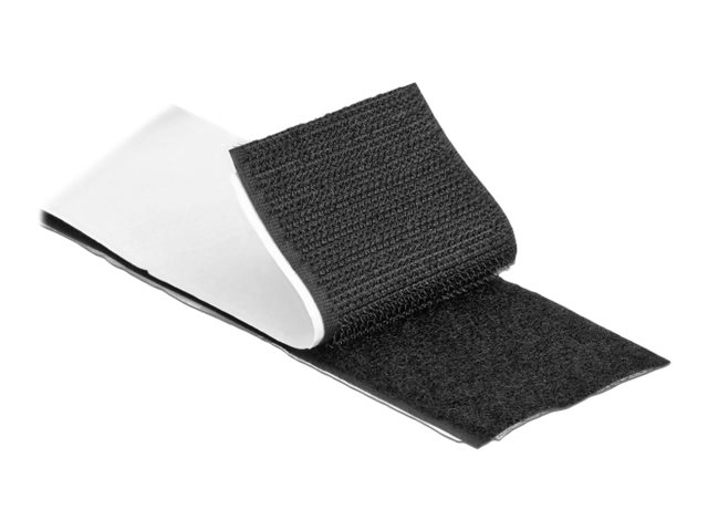 DELOCK Klettband selbstklebend Haft/Flauschband 10mx50mm SW
