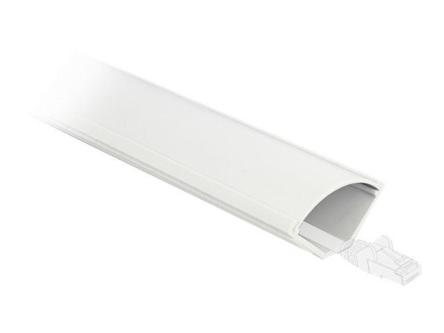 DELOCK Eckkanal selbstklebend 73 x 42 mm - Länge 1 m weiß