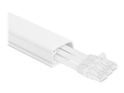 DELOCK Kabelkanal mit Deckel selbstklebend 35x20mm L 1m weiß