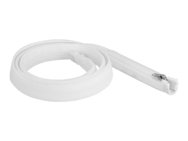 DELOCK Geflechtschlauch Reißverschl. hitzebest.1mx20mm weiß