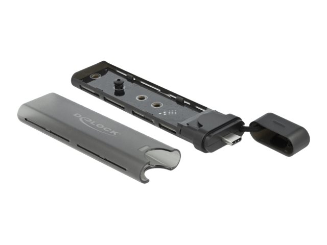 DELOCK Ext Gehäuse USB Type-C M.2 NVMe PCIe oder SATA SSD