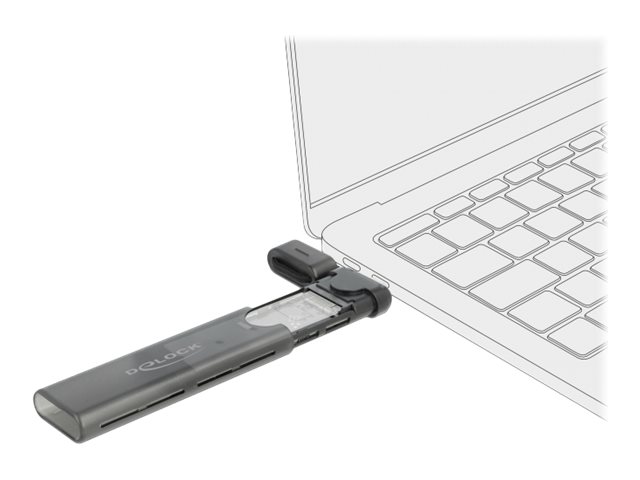 DELOCK Ext Gehäuse USB Type-C M.2 NVMe PCIe oder SATA SSD