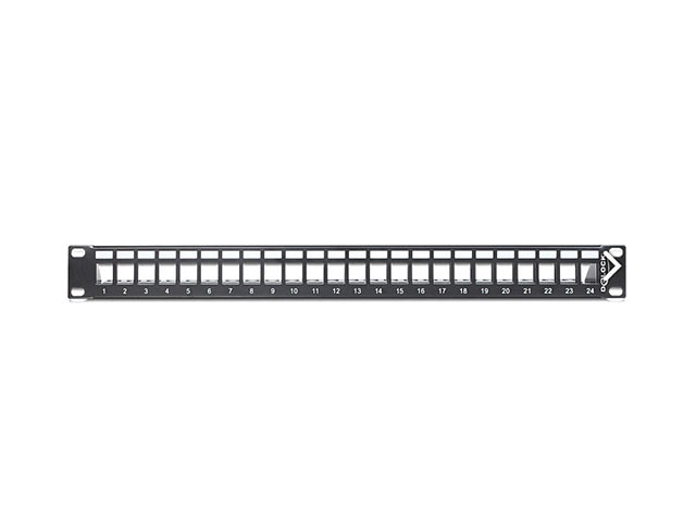 DELOCK Patchpanel 1HE 24 Keystone Ports 19,2 x 14,9mm