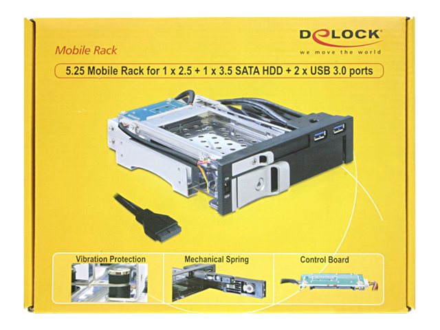 DELOCK Wechselrahmen 5,25 für 2,5/3,5 SAS/SATA HDD