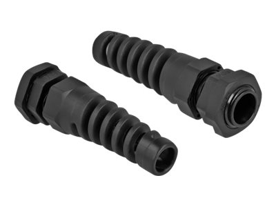 DELOCK Kabelverschraubung mit Zugentlastung PG9 schwarz