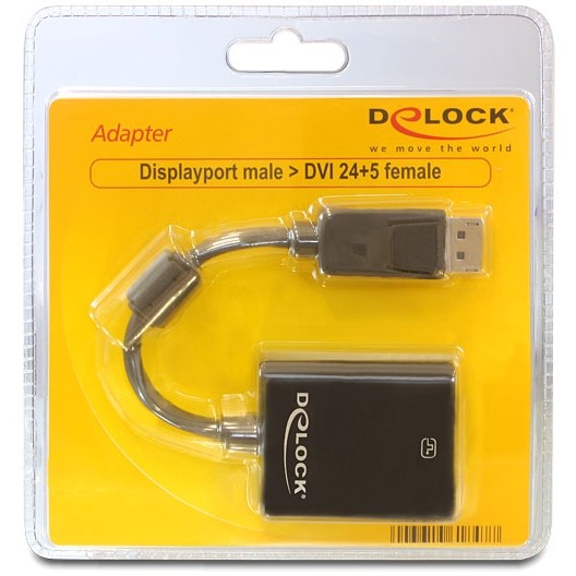 DELOCK Adapter DP-St > DVI24+5-Bu 22,5cm