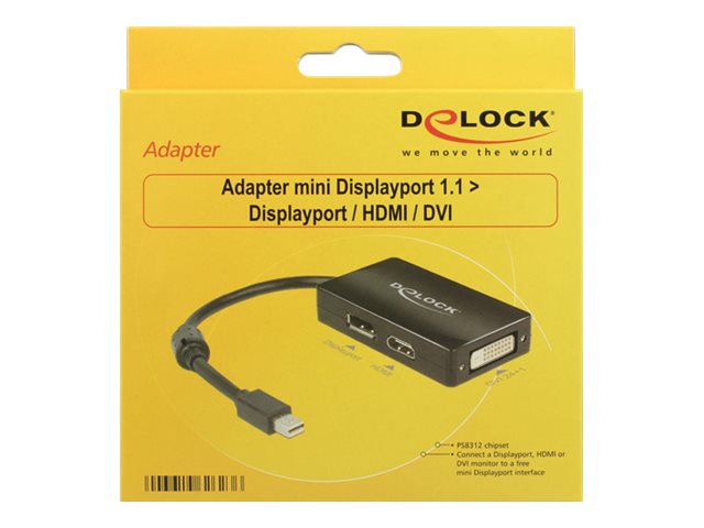 DeLOCK 0.16m DisplayPort/Displayport + HDMI + DVI