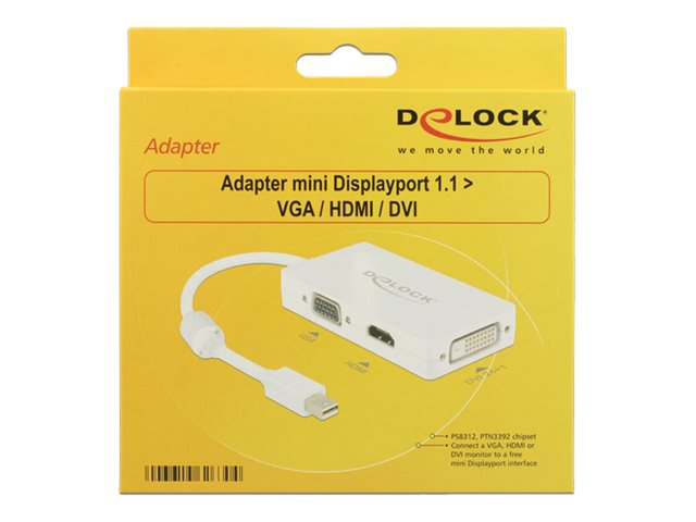DeLOCK 0.16m DisplayPort/VGA + HDMI + DVI