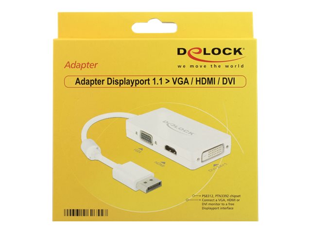 DeLOCK 0.16m DisplayPort/VGA+HDMI+DVI-D