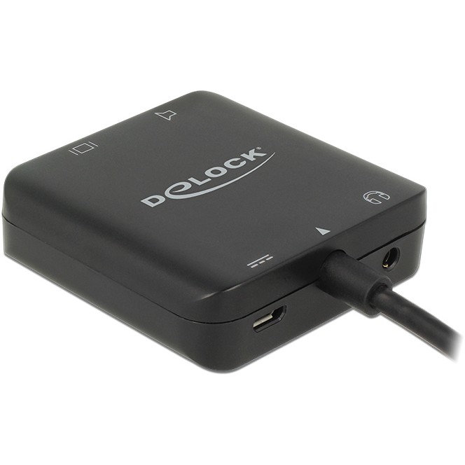 DELOCK HDMI Adapter A -> A St/Bu +3,5mm Klinke 4K