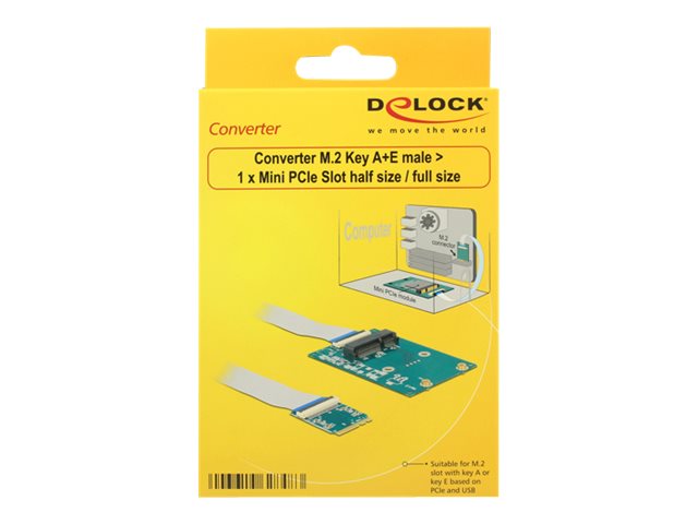 DELOCK Konverter M.2 Key A+E Stecker> 1
