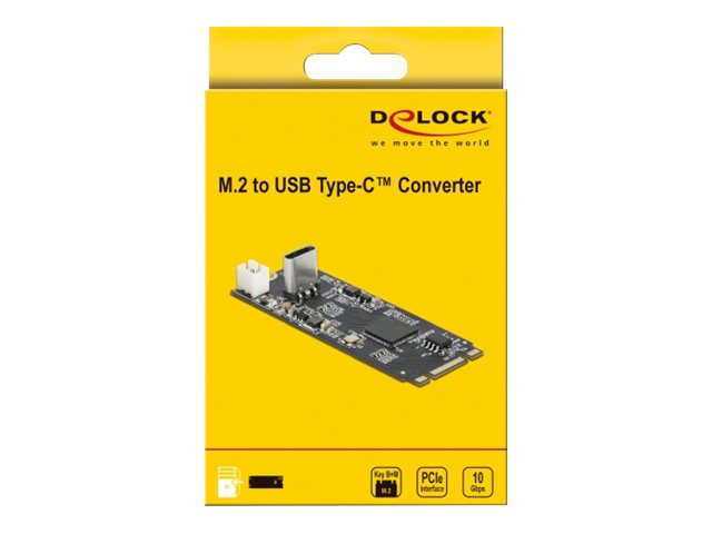 DELOCK Konverter M.2 Key B+M Stecker zu USB Type-C Buchse