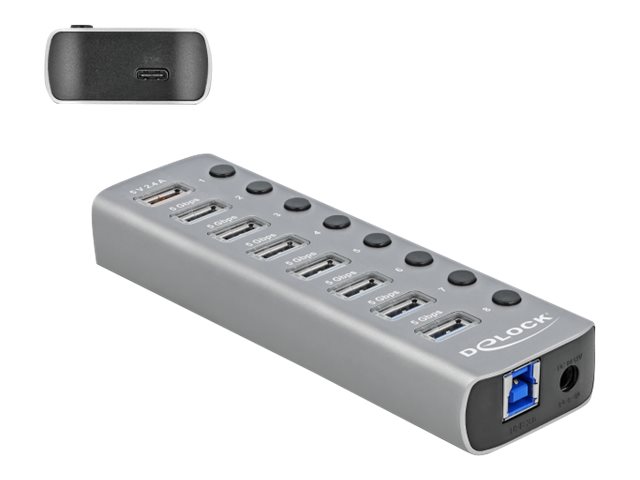 DELOCK USB 3.2 Gen 1 Hub mit 7 Ports