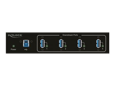 DELOCK Industrie HUB 4xUSB 3.0 Typ-A 15kV ESD Schutz extern