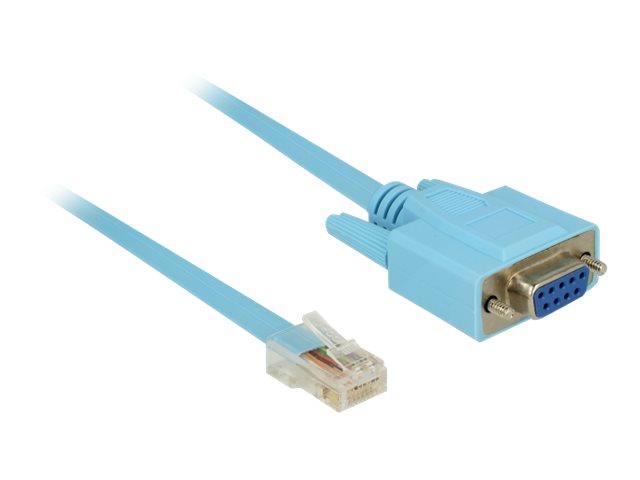 DELOCK Adapter RS-232 DB9 Bu > 1x Seri. RS-232 RJ45 St 1.0m