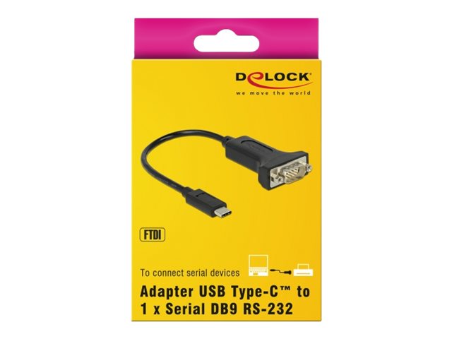 DELOCK Adapter USB Type-C > 1 x Seriell DB9 RS-232