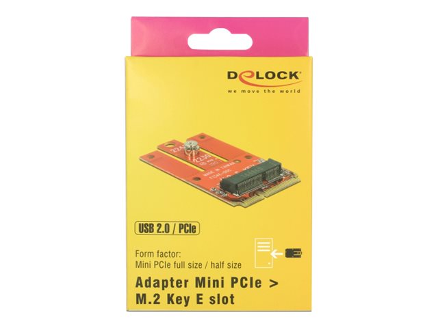 DELOCK Adapter MiniPCIe > M.2 KeyE Slot