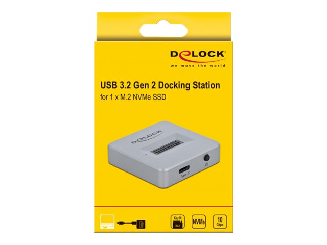 DELOCK Dockingstation für M.2 NVMe PCIe SSD mit USB Type-C