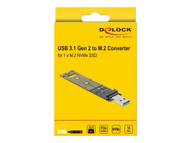 DELOCK Konverter für M.2 NVMe PCIe SSD mit USB 3.1 Gen 2