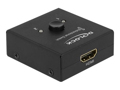 DELOCK HDMI 2 - 1 Umschalter bidirektional 4K 60 Hz kompakt
