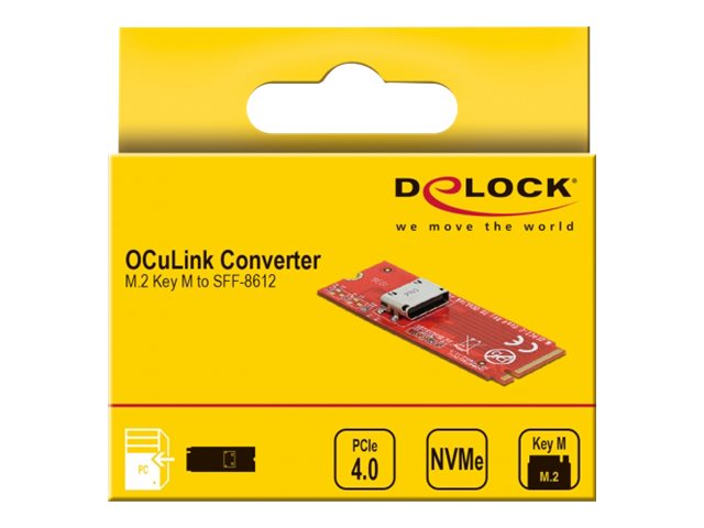 DELOCK M.2 Key M zu 1 x OCuLink SFF-8612 Konverter