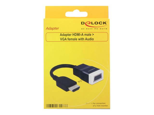 DELOCK HDMI Adapter A -> D-Sub15 St/Bu screwless +Audio +Kab