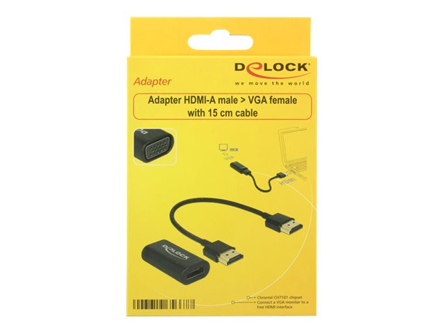 DeLOCK 0.15m, HDMI/VGA