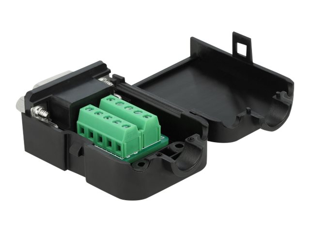 DELOCK Adapter D-Sub9 Buchse zu Terminalblock mit Gehäuse