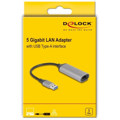 DELOCK USB Typ-A 5 Gigabit LAN Adapter