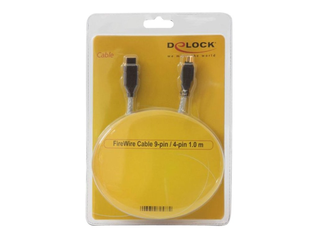 DELOCK FireWire-Kabel FW400 4Pin -> FW800 9Pin St/St 1.00m