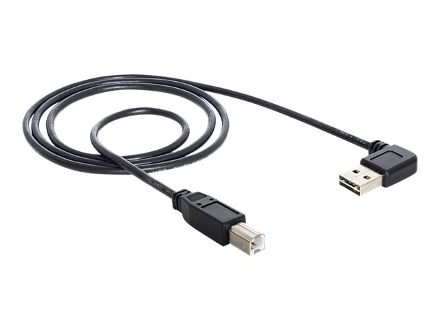 DELOCK Easy USB Kabel A 90° -> B St/St 2.00m schwarz